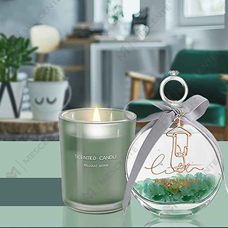 M&S cent Lemon Basil Scented Ola Giolcach Difuser agus Bronntanais Coinnle Scented le Bataí don Bhaile