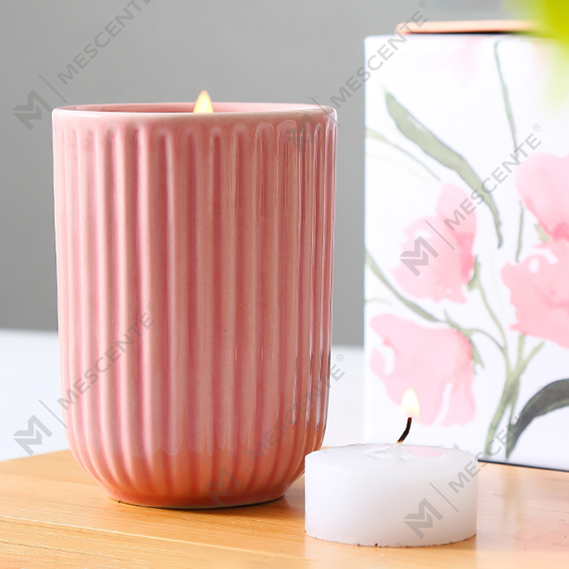 Só Mórdhíola Lipéad Príobháideach Saincheaptha Lipéad Príobháideach Daite Ceirmeacht Céir Soighe Coinnle Scented Woodwick i mBulc