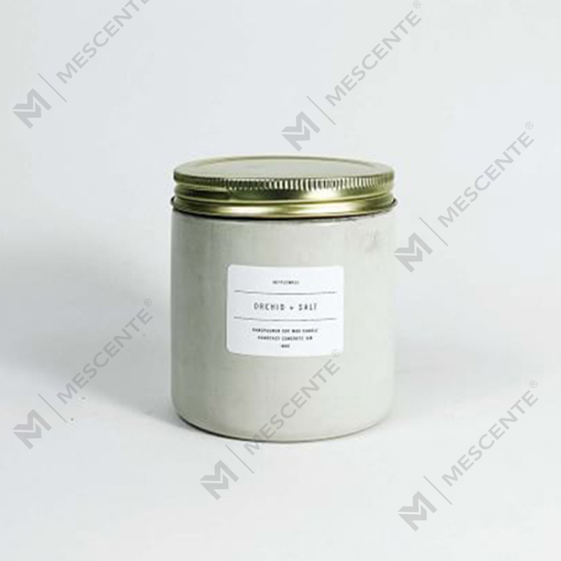Próca Coincréite Bán an Chustaim Candle Scented le clúdach