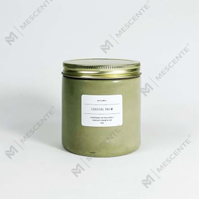 Próca Coincréite Bán an Chustaim Candle Scented le clúdach