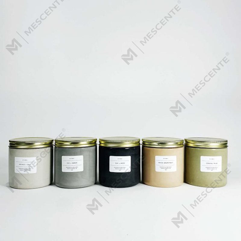 Próca Coincréite Bán an Chustaim Candle Scented le clúdach