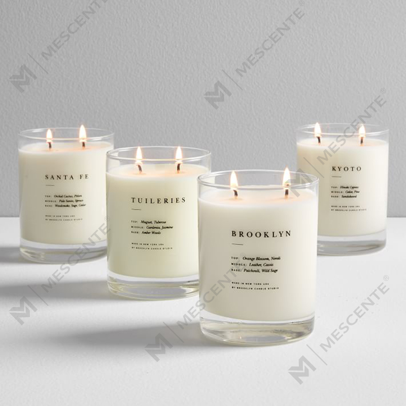 M&SENTE Maisiú Baile Táirge Nua Saincheaptha 2 wick Coinnle Scented I bPróca Gloine