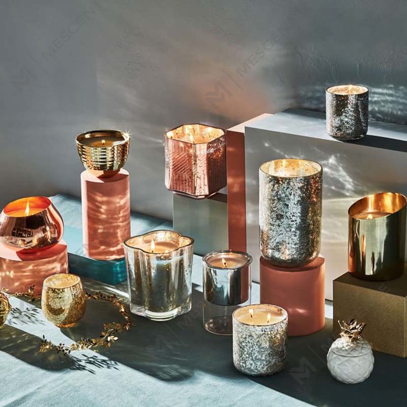 Mórdhíol Saincheaptha Cheap Gloine Céir pairifín Reiligiúnach Deco Mearcair Coinnle Scented