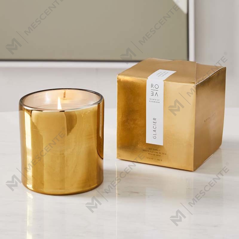 Lógó Amazon Luxury Custom Print Print Lógó Black Glass Jar Scented Soy Wax Set Bronntanais Maisithe Coinneal