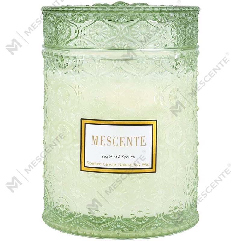 M&S cent Eucalyptus Spearmint Homemade Céir Soighe Céir Bláth Triomaithe Spá Candle