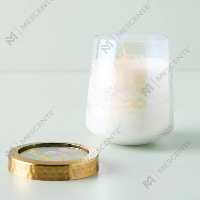 Mórdhíol Lipéad Príobháideach saincheaptha Maisiú Baile Gloine Clear Coinnle Scented Láidir