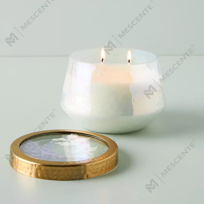 Mórdhíol Lipéad Príobháideach saincheaptha Maisiú Baile Gloine Clear Coinnle Scented Láidir