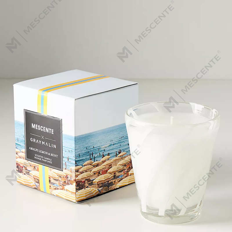 M&Scent Só Bán Céir Soighe Lógó Pearsantaithe Coinnle Scented Bainise