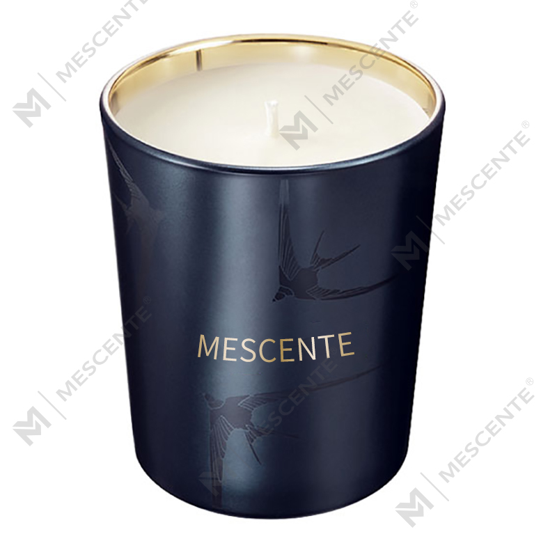 M & Boladh Sealbhóir Gloine Só Lámhdhéanta Colún Coinnle Vanilla Scented Le Criostail