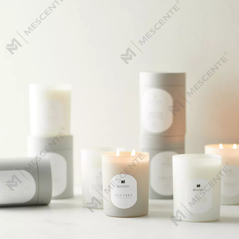M&Scent Lógó Saincheaptha Machnamh Clocha Neamh-Thocsaineacha Luibh a Dhoirteadh le Láimh Coinnle Criostail Céir Soighe Boladh Nádúrtha