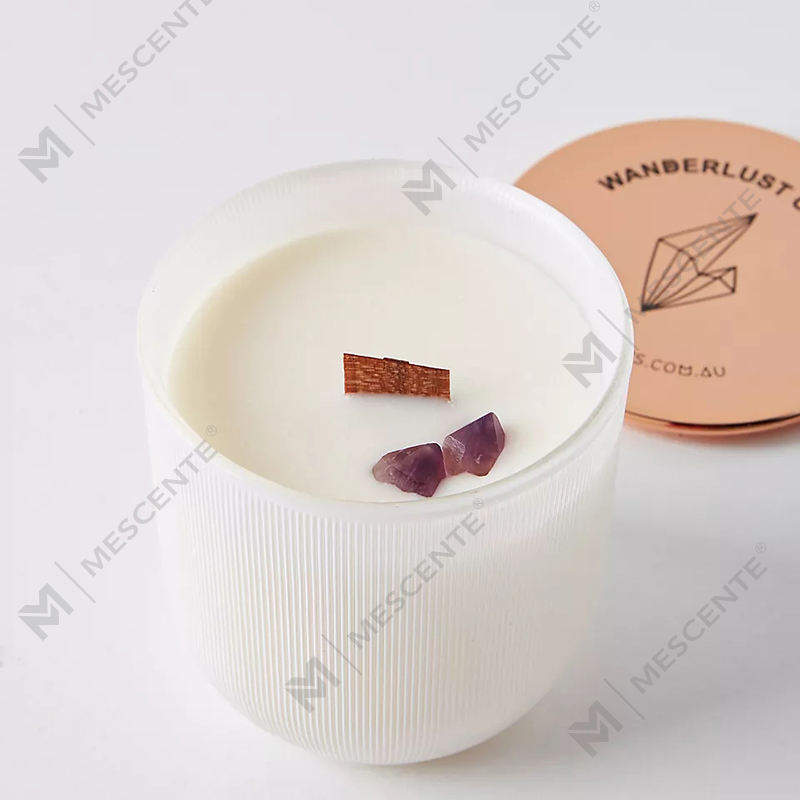 Mórdhíol Marmar Só Shiny Lógó Crystal Infused Gem Chakra Aromatherapy Scented Soy Wax candles