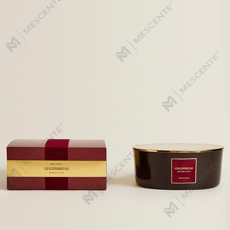 M&Scent Só an Chustaim 3 Wicks Coinnle Lipéad Príobháideach Pearsantaithe Coinneal Scented Gloine Neamhlonrach Dubh