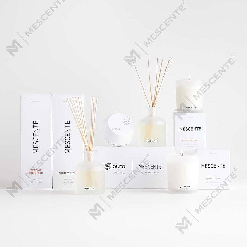 Lipéad príobháideach só M&Scent bronntanas difuser giolcach aroma dath corcra socraithe le bosca