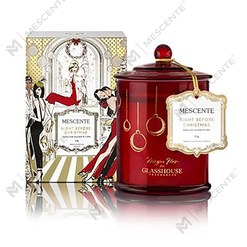 Lipéad Príobháideach Saincheaptha Só Mórdhíola M&Scent Próca cruinneachán na Nollag Coinnle Soighe Scented Le clúdach