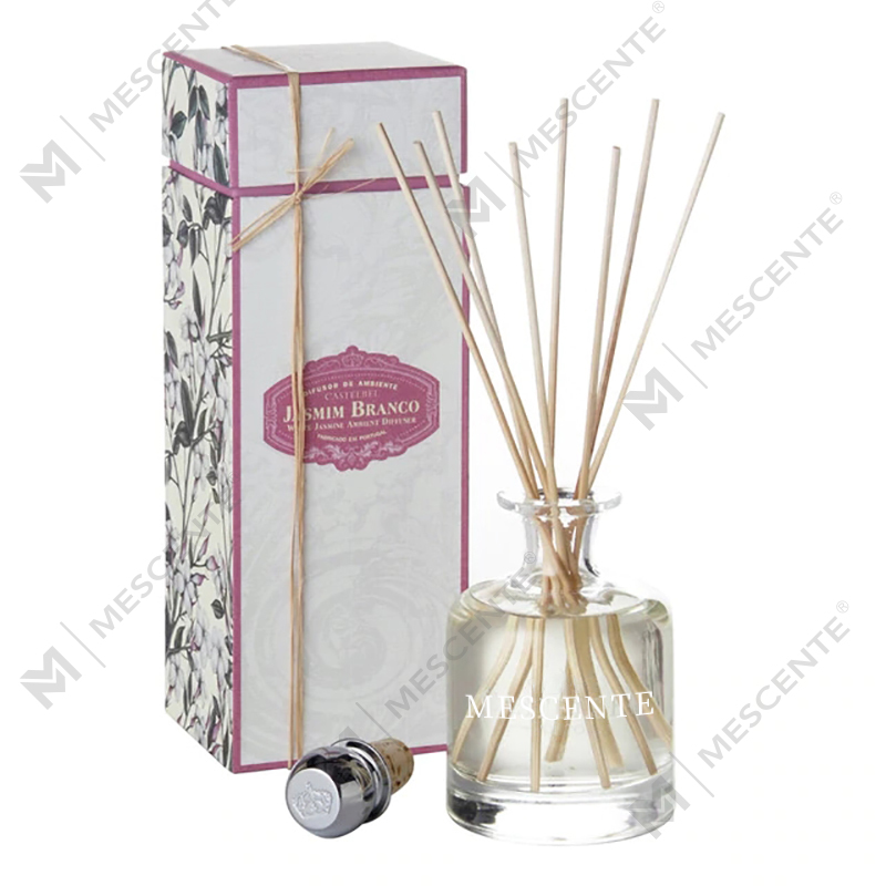 Earrach só 400ml Buidéil Bándearg atá Cairdiúil don Éicea Stroighne Leathar Liath Magnolia Boladh Bataí Bláthanna Diffuser Giolcach